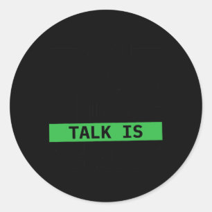 Erlernen der Zeichensprache ist billig Runder Aufkleber