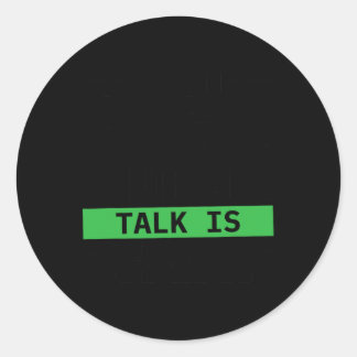 Erlernen der Zeichensprache ist billig Runder Aufkleber