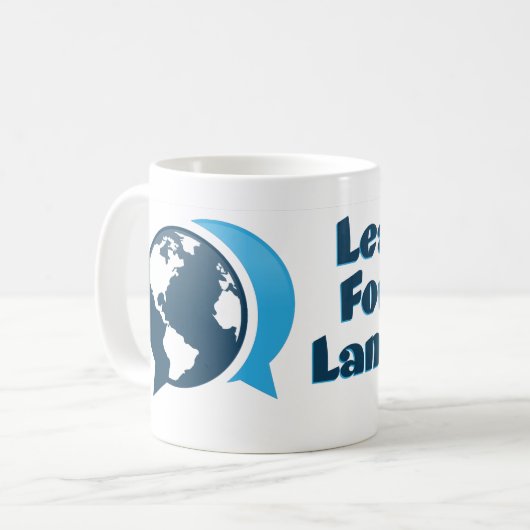 Erlernen einer Fremdsprache Kaffeetasse (Vorderseite Links)