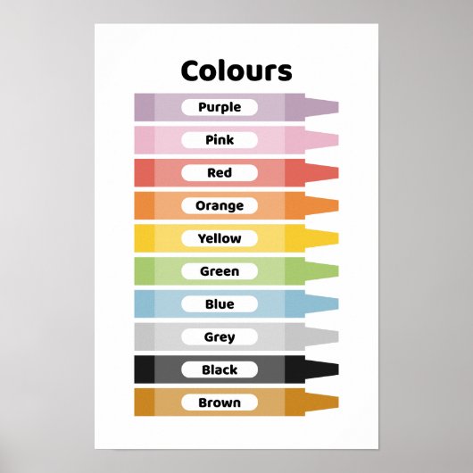 Erlernen von Farben Poster (Vorne)