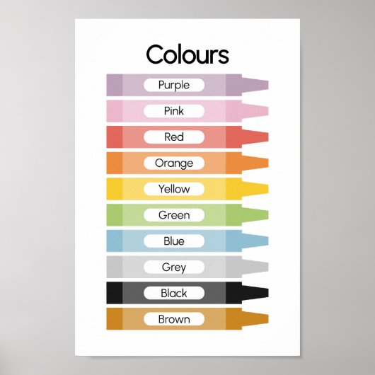 Erlernen von Farben Poster (Vorne)