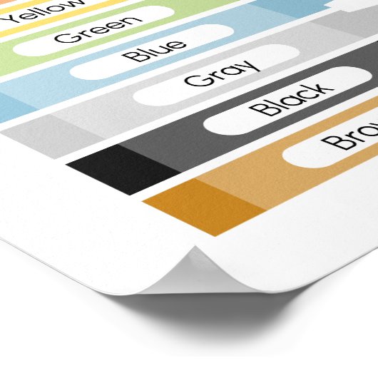 Erlernen von Farben Poster (Ecke)