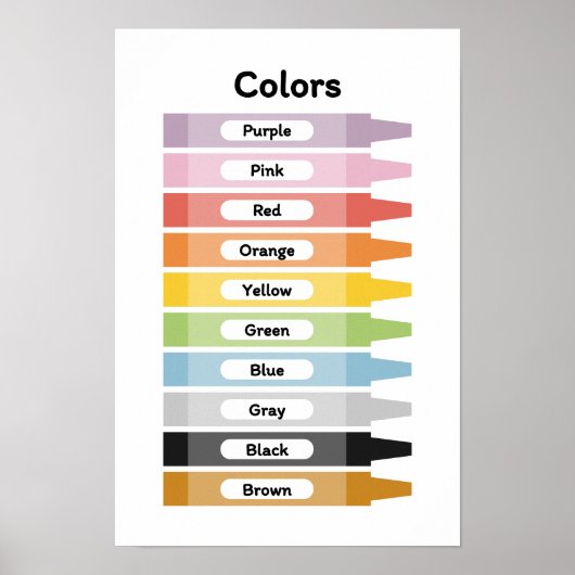 Erlernen von Farben Poster (Vorne)