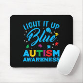 Erleuchte Blau Autismus-Bewusstsein ASD-Unterstütz Mousepad (Mit Mouse)