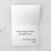 Erleuchten Sie Weihnachts-Weihnachtskarte Karte (Innenseite)