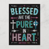 Erleuchtende Worte inmitten eines Kreuzes Postkarte (Vorderseite)