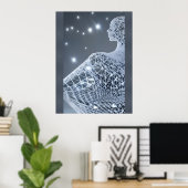 Erleuchtete AI Fantasy Art Print Portrait Luminary Poster (Heimbüro)