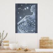 Erleuchtete AI Fantasy Art Print Portrait Luminary Poster (Küche)