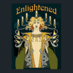 Erleuchtete Art Deco Man Poster<br><div class="desc">Erleuchtete Art Deco Man mit Kerzen</div>