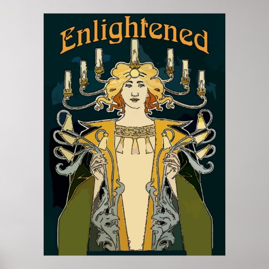 Erleuchtete Art Deco Man Poster (Vorne)