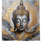 Erleuchteter Buddha Duschvorhang (Vorderseite)