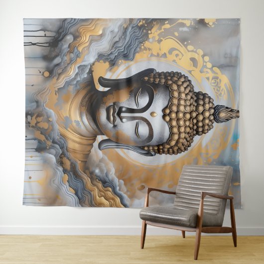 Erleuchteter Buddha Wandteppich (Beispiel (Horizontal))