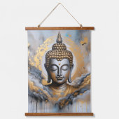 Erleuchteter Buddha Wandteppich Mit Holzrahmen (Vorderseite)