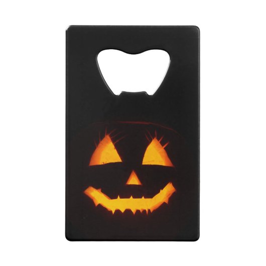 Erleuchteter Jack O Lantern  Geldbeutel Flaschenöffner (Vorderseite)