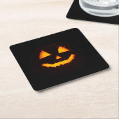 Erleuchteter Jack O Lantern Rechteckiger Pappuntersetzer (angewinkelt)
