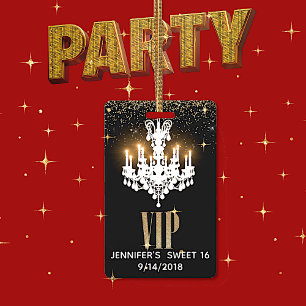 Erleuchteter Kronleuchter Sweet 16 Party VIP Abzei Ausweis