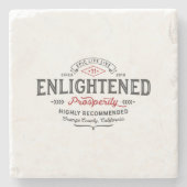 Erleuchteter Wohlstands-Stein-Untersetzer Steinuntersetzer (Vorderseite)