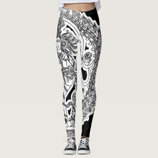 Erleuchtetes Elefantenprodukt Leggings (Vorderseite)