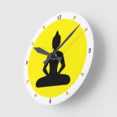 Erleuchtung - Buddha Shakyamuni (Wanduhr) Runde Wanduhr (Winkel)