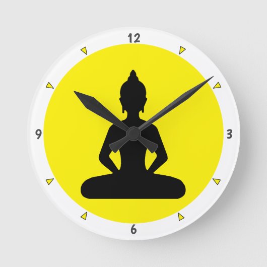 Erleuchtung - Buddha Shakyamuni (Wanduhr) Runde Wanduhr (Vorderseite)
