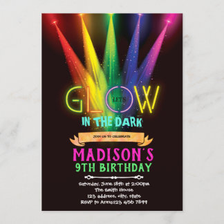 Erleuchtung der dunklen Geburtstagsfeier Einladung