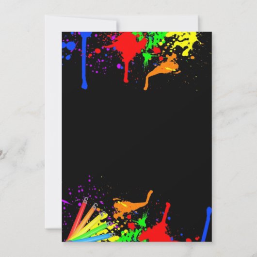 Erleuchtung im dunklen kosmischen Jump & Neon-Part Einladung (Rückseite)