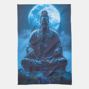 Erleuchtung in Blau Geschirrtuch
