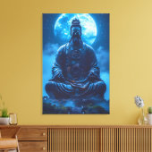 Erleuchtung in Blau Leinwanddruck (Insitu (Wohnzimmer))