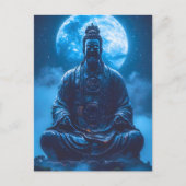 Erleuchtung in Blau Postkarte (Vorderseite)