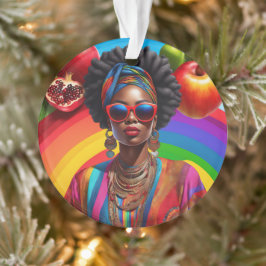 Erleuchtung mit der schwarzen Frau Gottes Ornament