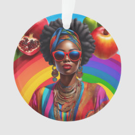 Erleuchtung mit der schwarzen Frau Gottes Ornament