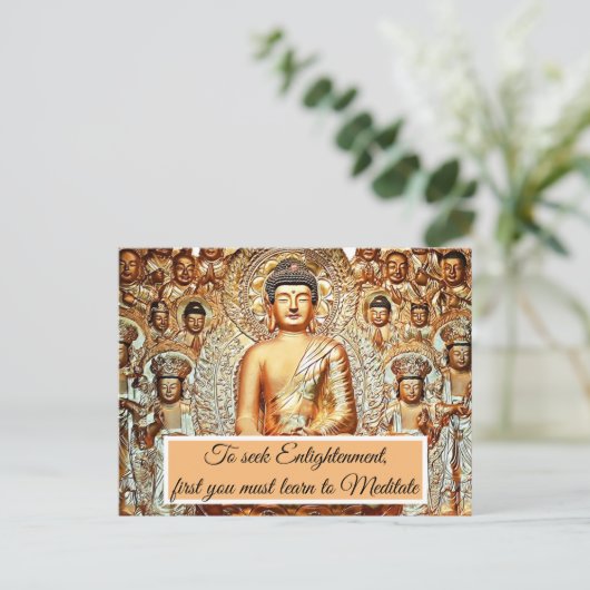 Erleuchtung suchen postkarte (Stehend Vorderseite)