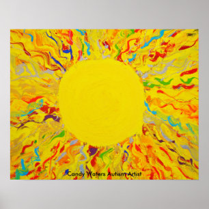 "Erleuchtung" von Candy Waters Autism Artist Poster