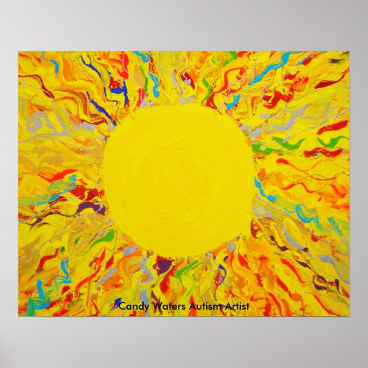"Erleuchtung" von Candy Waters Autism Artist Poster (Vorne)