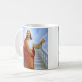 Erlösschritte begrüßen kaffeetasse (Vorderseite Links)