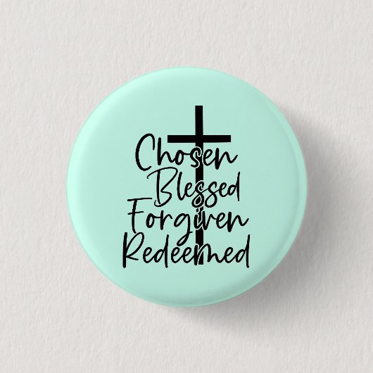 Erlöst Button (Vorderseite)