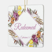 Erlöst - Ephesianer 1:7 Christlicher Frauenglaube Keramikornament (Links)