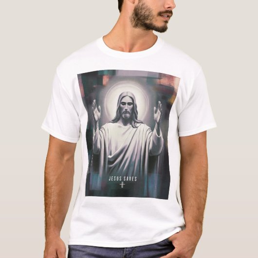 Erlöst: Jesus Rette T-Shirt (Vorderseite)