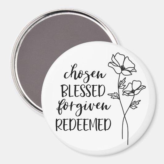 Erlöst Magnet (Vorderseite/Rückseite)