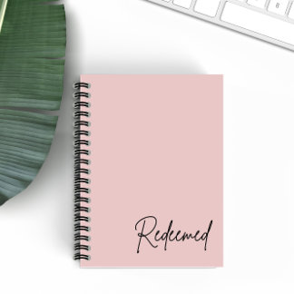 Erlöst Minimalistisch Blush Christlicher Glaube Notizblock