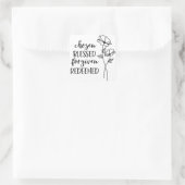 Erlöst Quadratischer Aufkleber (Tasche)