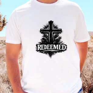 Erlöster Christliches Kreuz Tri-Blend Shirt