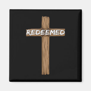 Erlöster Jesus Christliches Kreuz Gott Glaube Bibe Magnet