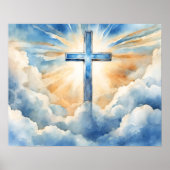 Erlösung, Kreuz in den Wolken, Poster (Vorne)