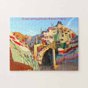 Erlösungsdenkmal Kalifornien. Weihnachtsgrüße Puzzle