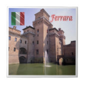 ERM006 FERRARA, Burgaussicht, Fliese (Vorderseite)