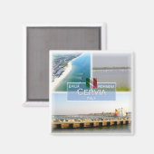 ERM028 CERVIA, Sea View, Italien, Kühlschrank Magnet (Vorderseite/Rückseite)