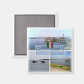 ERM030 COMACCHIO, Emilia Romagna, Italien, Kühlsch Magnet (Vorderseite/Rückseite)