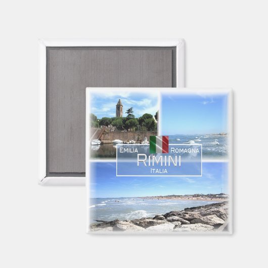 ERM031 RIMINI, Emilia Romagna, Italien, Kühlschran Magnet (Vorderseite/Rückseite)