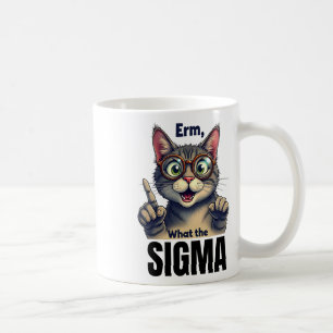 Erm was Sigma Funny Cat liebt Kaffeetasse